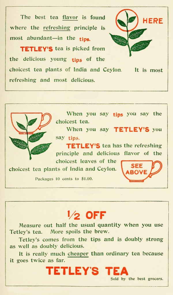 Tetley Tea Street Car Advertising circa 1909