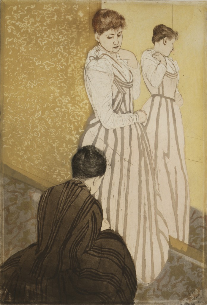 The Fitting by Mary Cassatt circa 1891