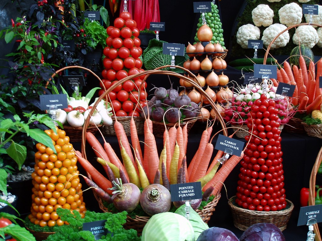 Vegetable Display in England Photograph by Amanda Slater