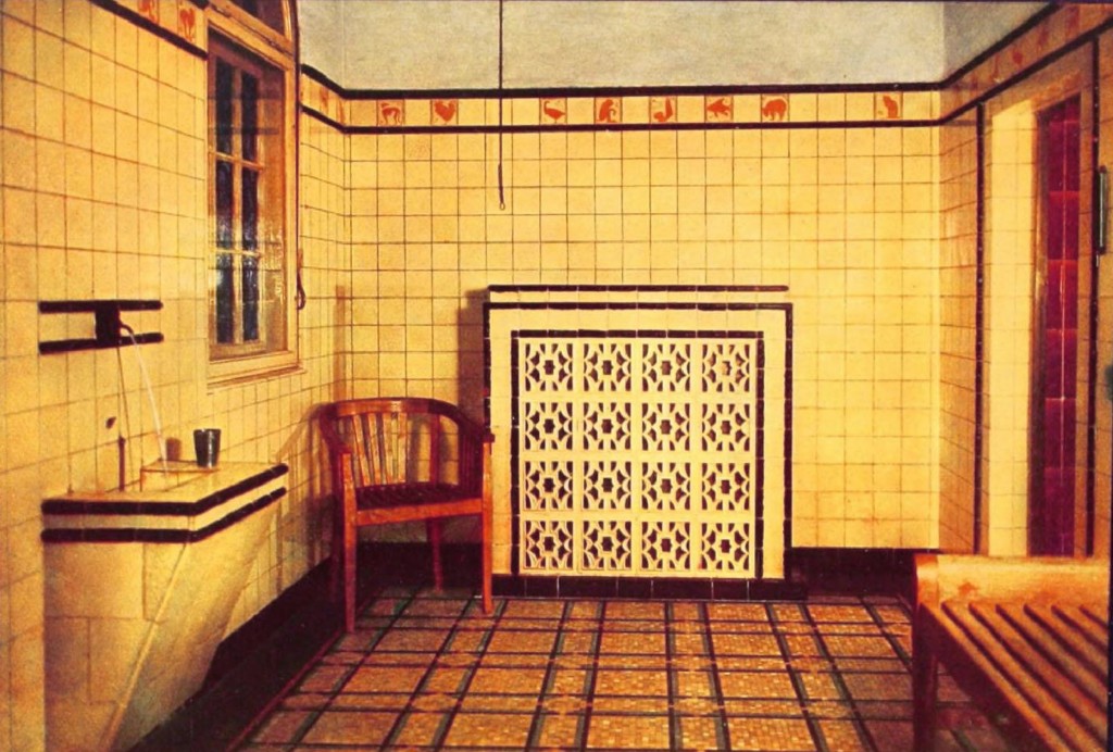 Villeroy and Boch Bathhouse Steam or Sauna Room Design in Breslau circa 1929