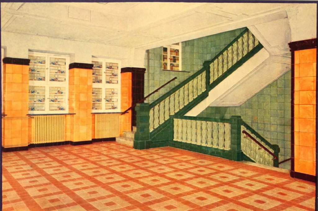 Villeroy Boch Bathhouse Stairwell Design Hamburg Lerchenfeld circa 1929