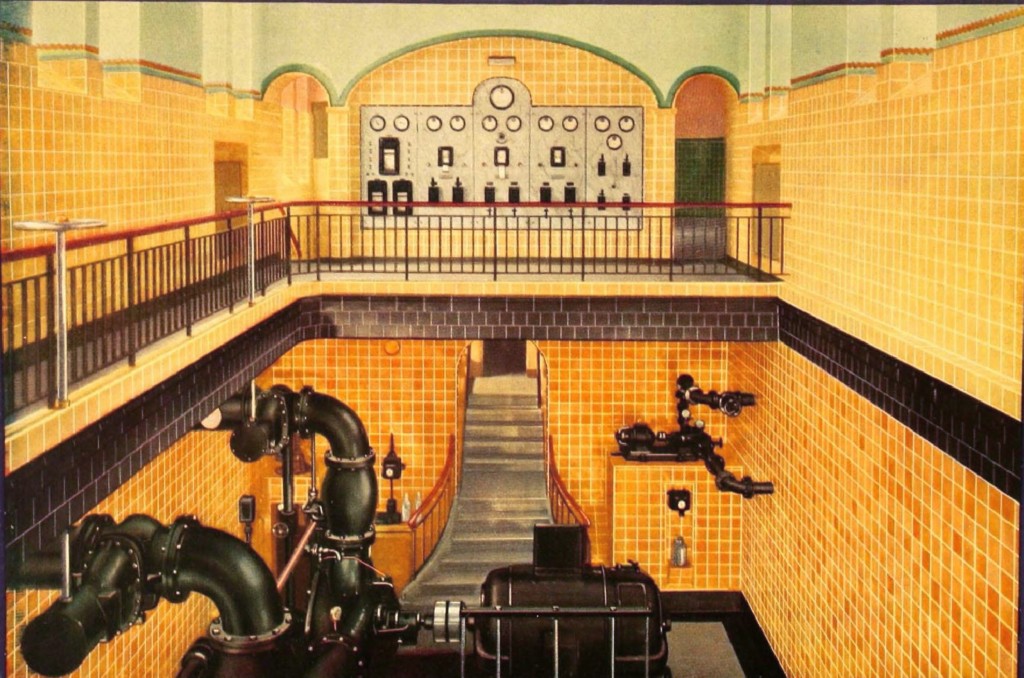 Villeroy Boch Waterworks Turbine Room in Altona–Blankenese Hamburg circa 1929