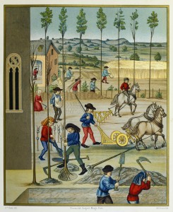 15th Century Farm Work - French Illustration By A Giere 1857