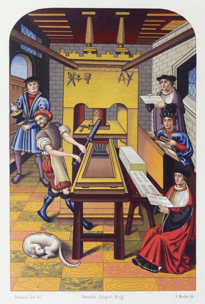 16th Century Printing Press By Ferdinand Sere 1857