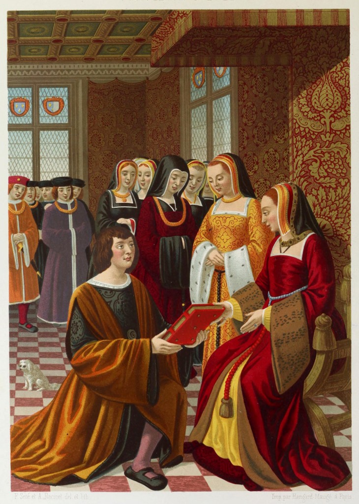 16th Century Illustration of Jean Desmaretz to Anne, Queen of France by M Sere in 1857
