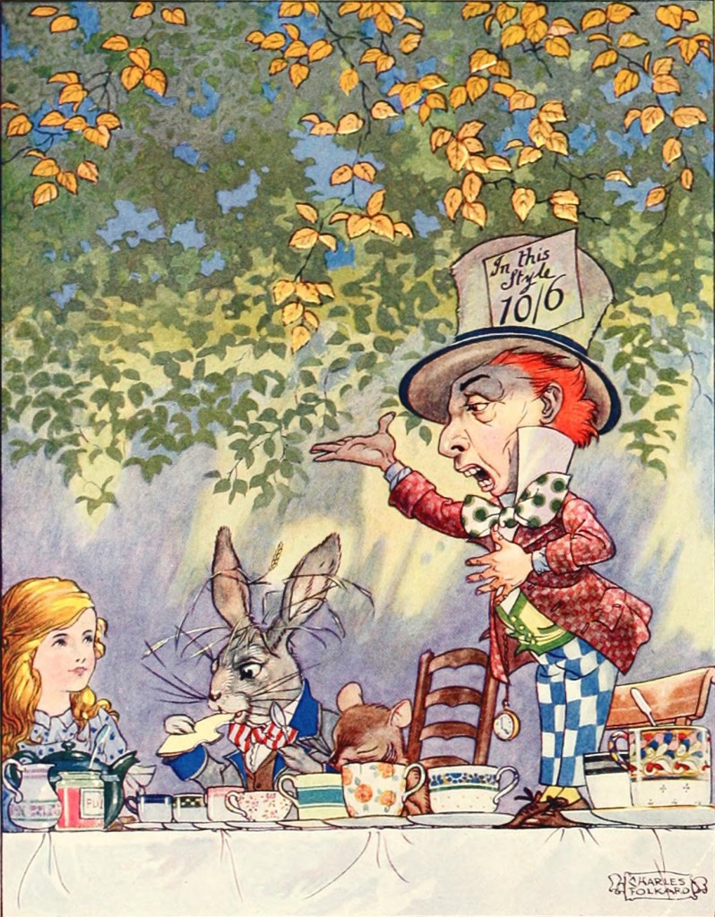 Alice In Wonderland Tea Party Illustration by Charles Folkard from Alice in Wonderland 1921