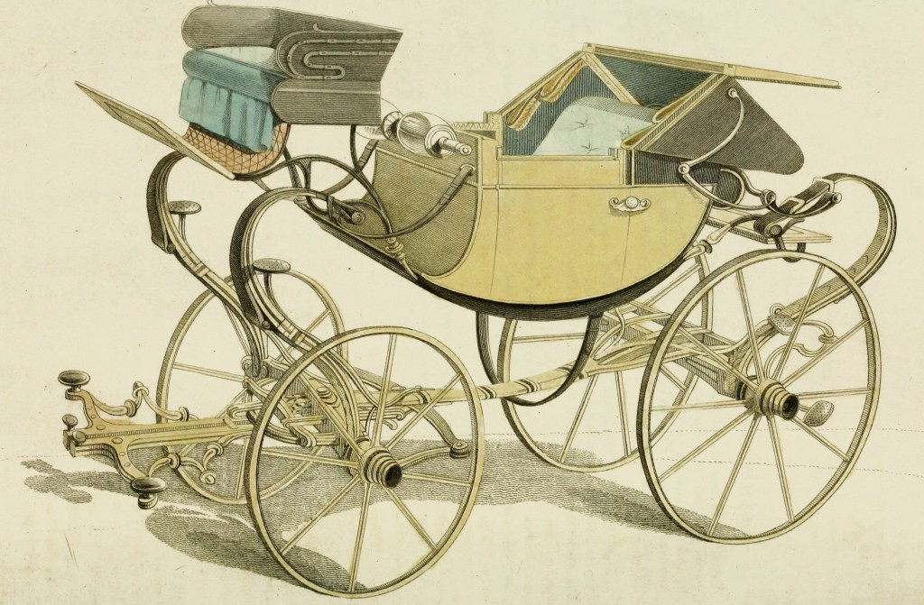 Illustration - A Landaulet with Birch's Roof and Ackermann's Moveable Axles circa 1819