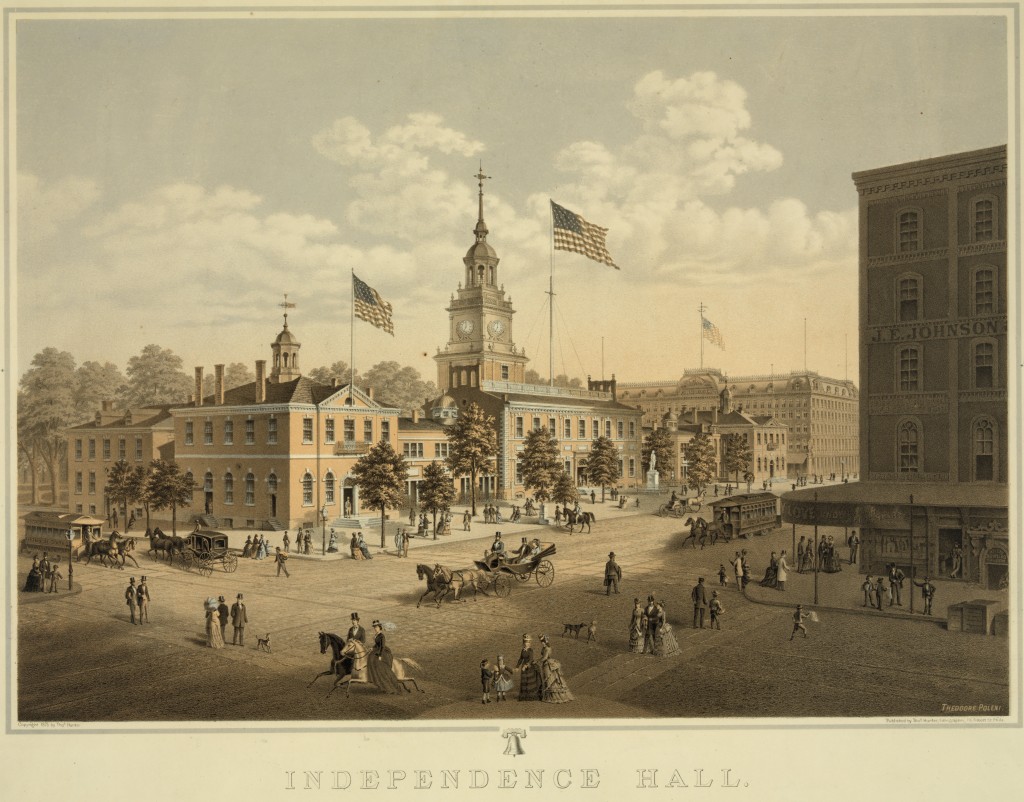 Independence Hall, Philadelphia, PA in 1876