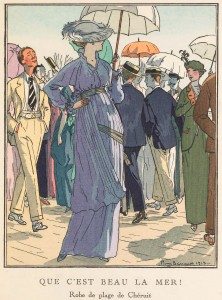 Madeleine Cheruit Fashion Illustration by Pierre Brissaud circa 1913