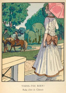 Madeleine Cheruit Fashion Illustration by Pierre Brissaud circa 1914