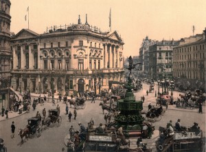 Piccadilly London, England during 1890-1900