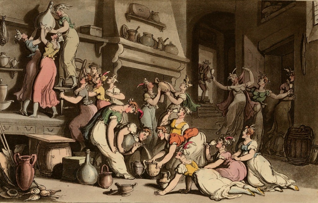 A Bacchanalian Scene at Don Luigis Ball Italy circa 1802 as Published in 1815