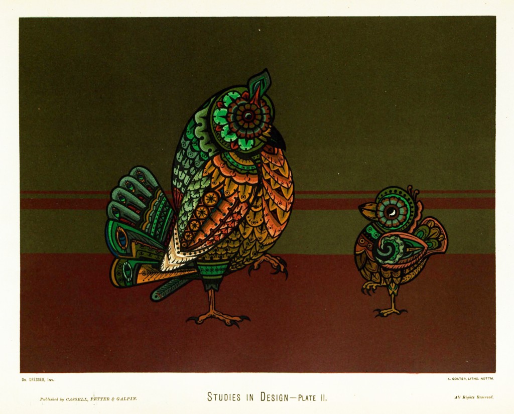 Bird Design Studies in Design by Christopher Dresser circa 1876