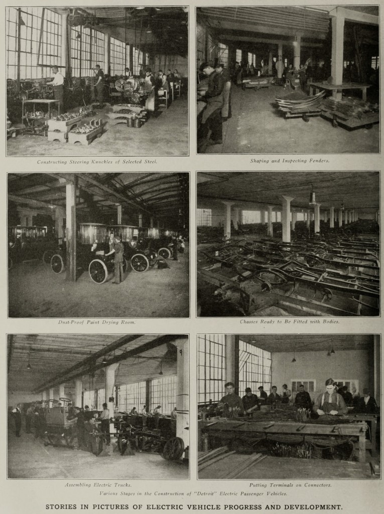 Electric Car Plant Antique Images from 1915