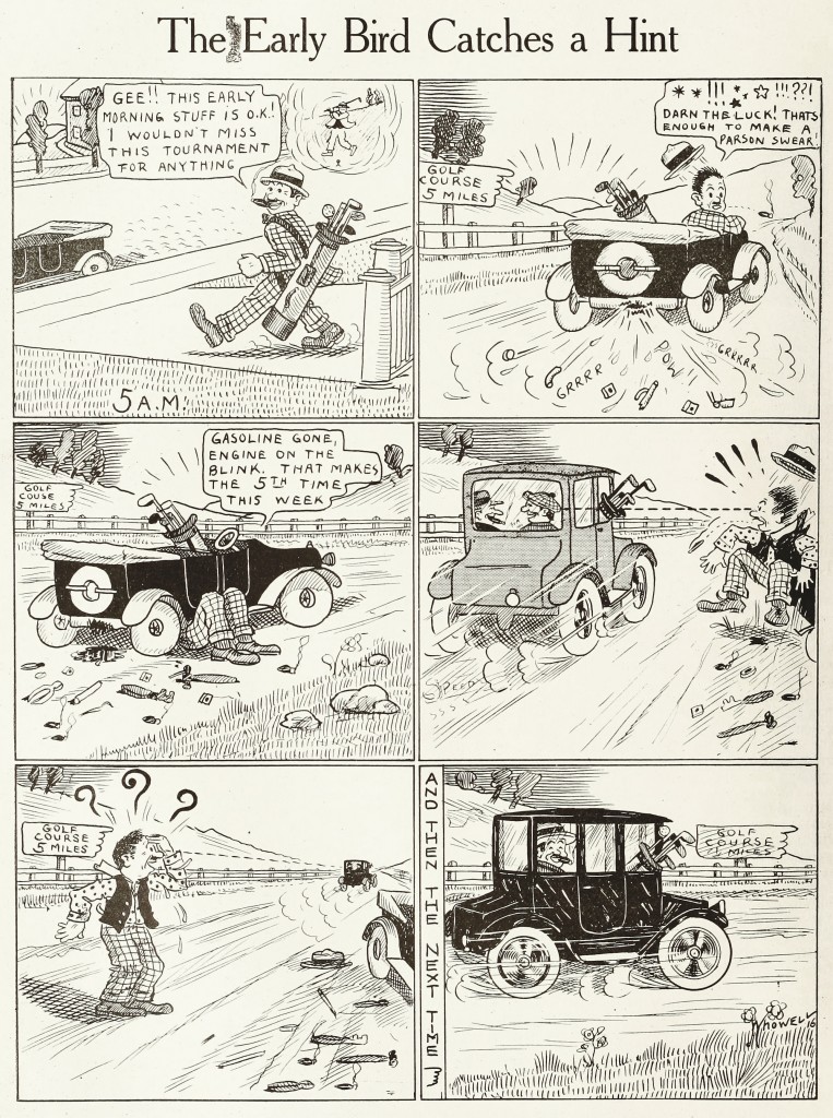 Car Comic- The Early Bird Catches the Hint - Golf - Electric Vehicles 1917