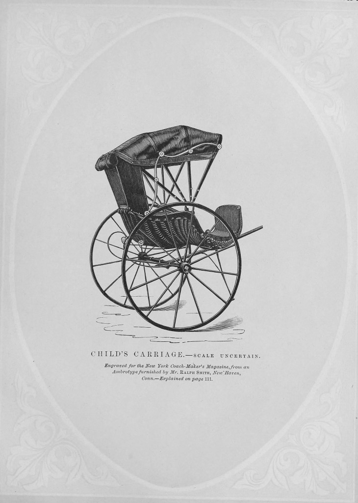 Child's Carriage Design from New York Coach Makers Magazine 1858