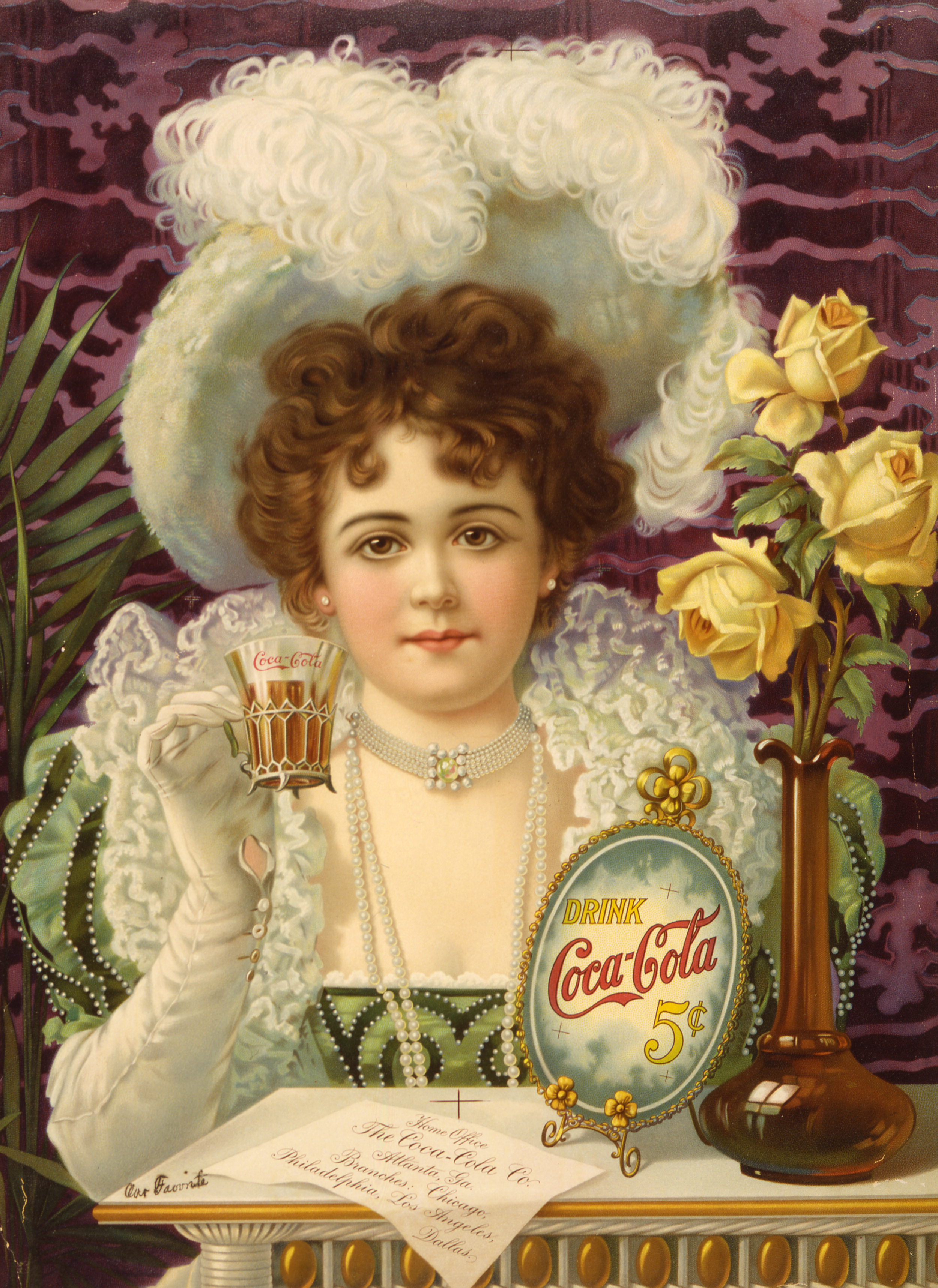 Coca-Cola Ad circa 1890 - Full View
