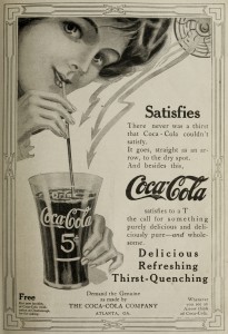Coca-Cola Ad circa 1911 - Woman Enjoying Coke