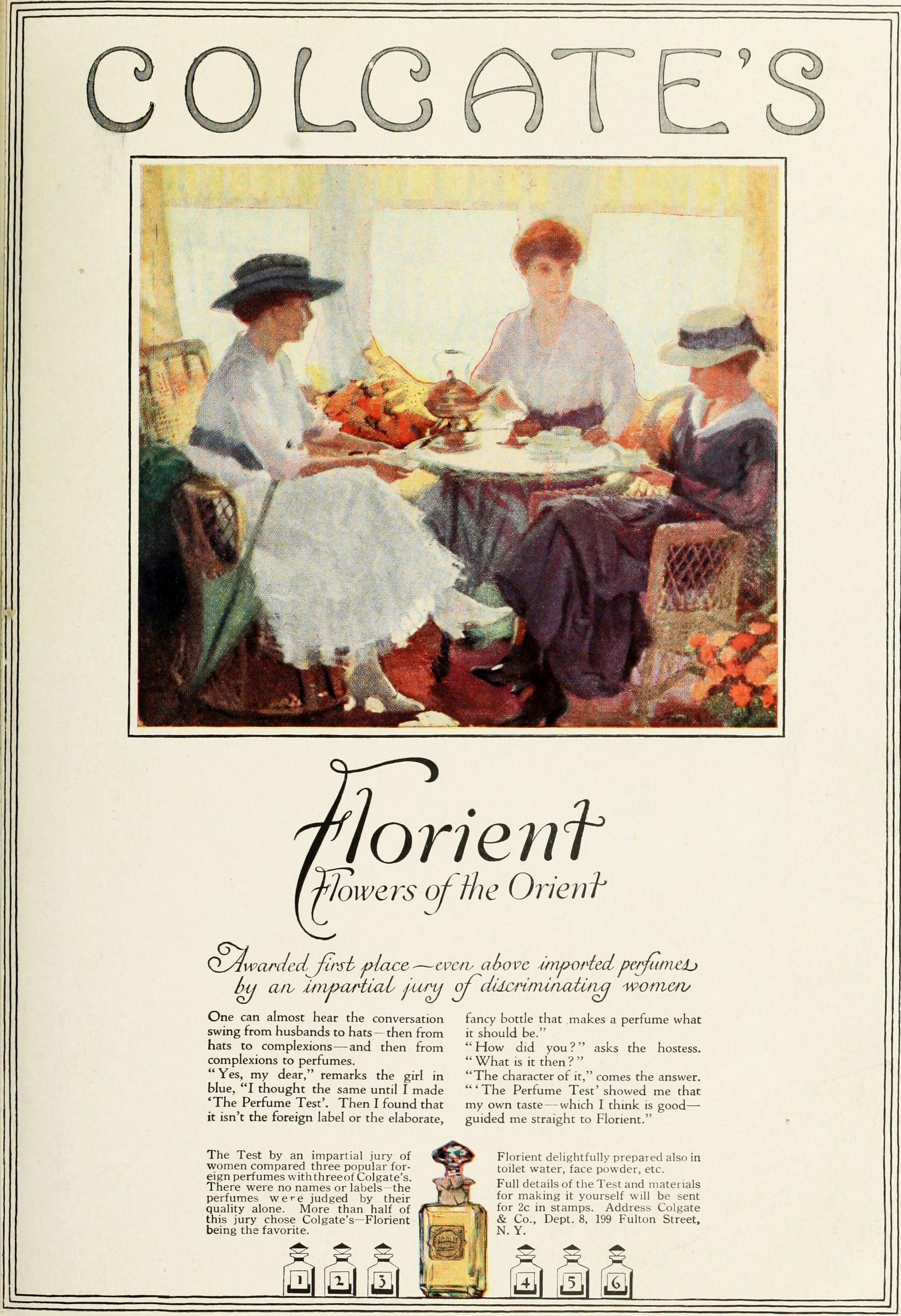 Colgate's Florient Perfume Ad Circa 1920