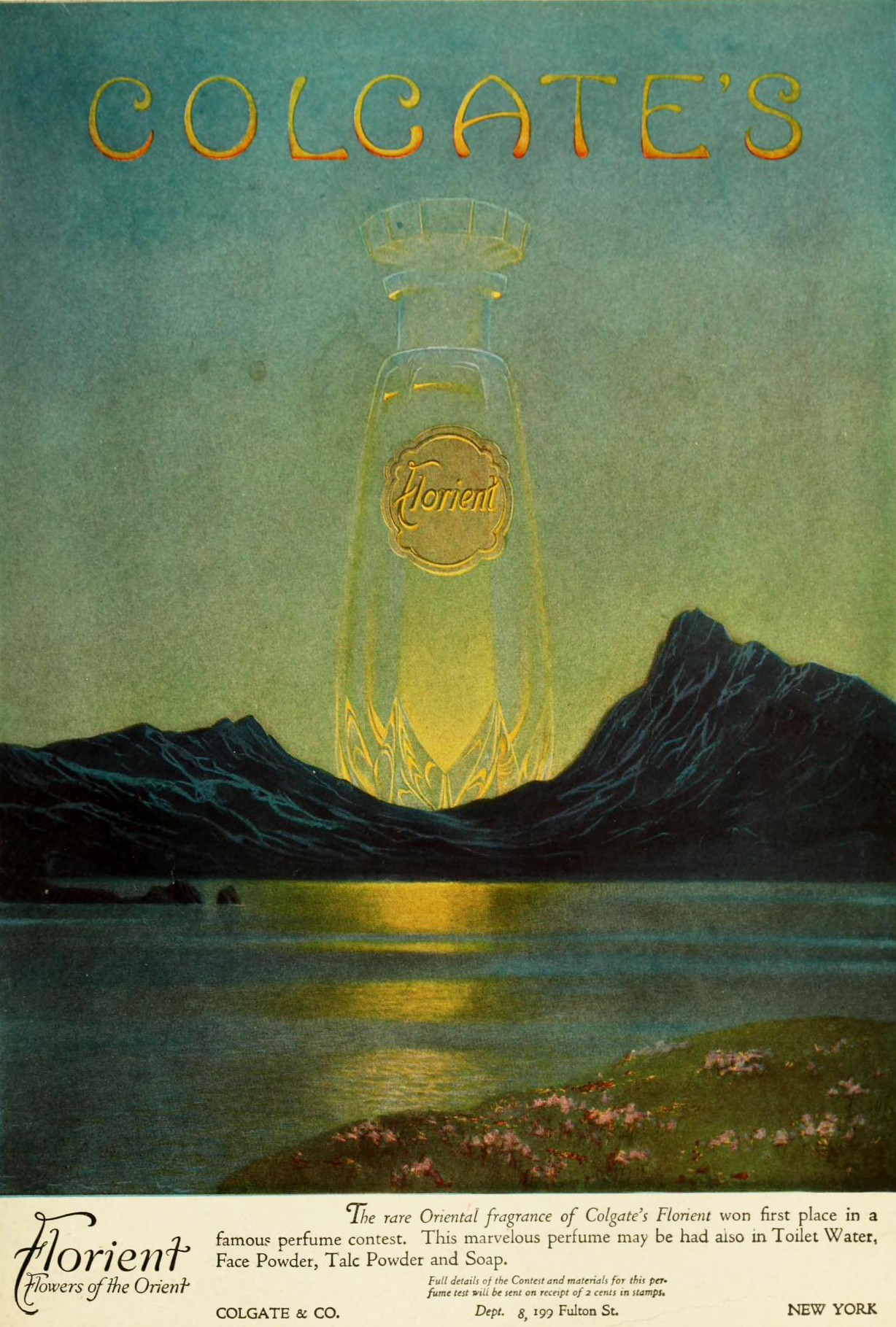 Colgate's Florient Perfume Ad Circa 1921