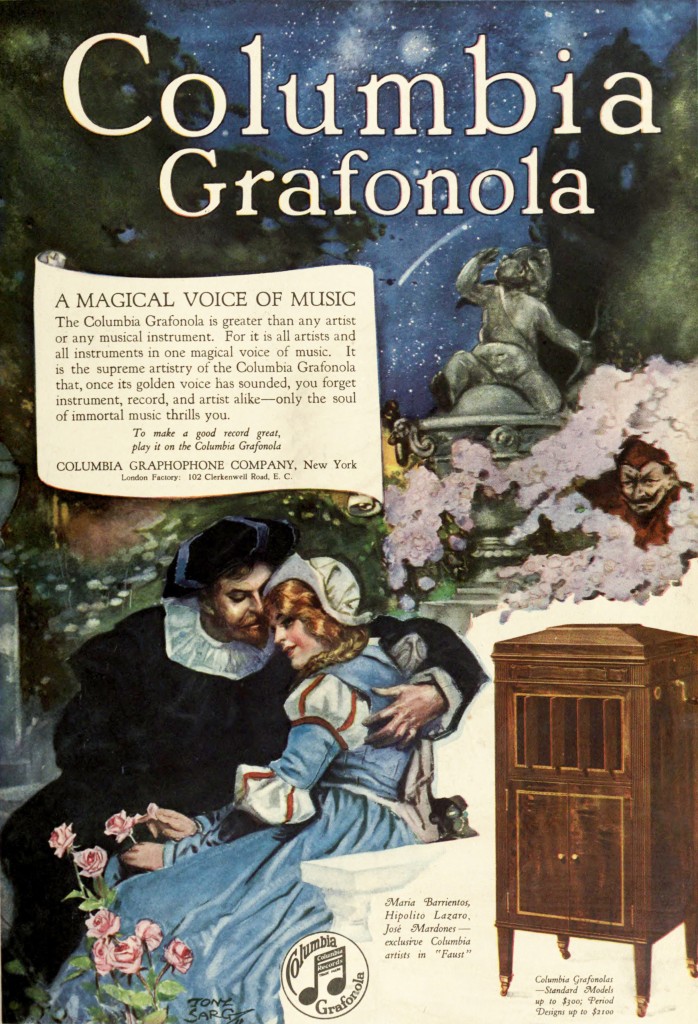Columbia Records Grafonola Advertisement 1919