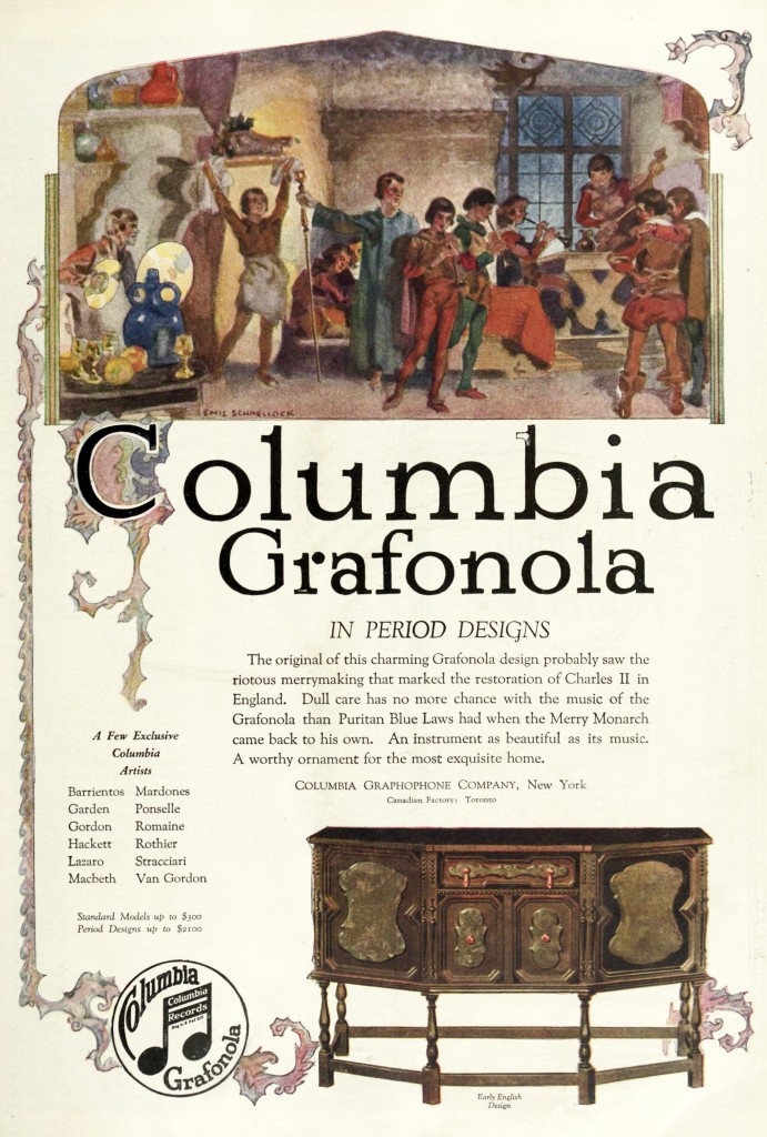 Columbia Records Grafonola Advertisement 1921
