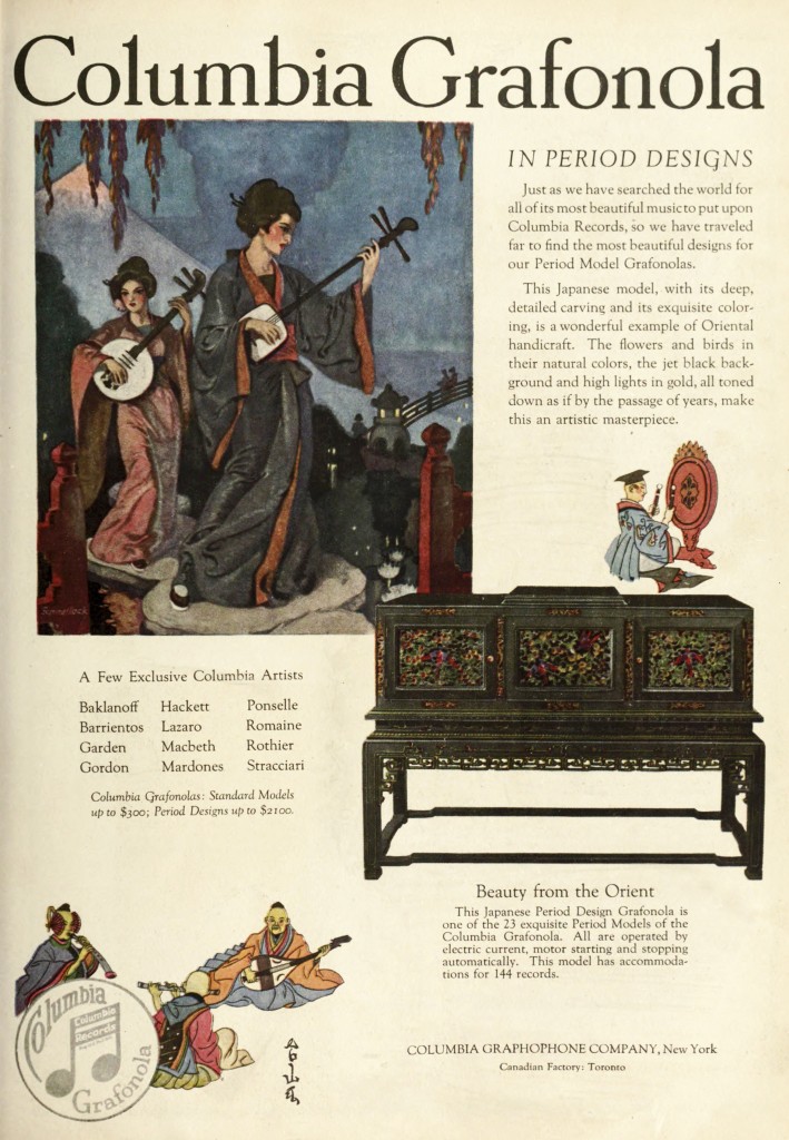 Columbia Records Grafonola Advertisement 1920