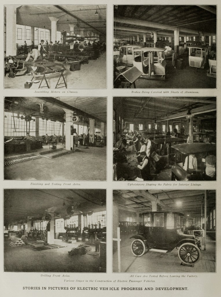 Electric Car Plant Antique Images from 1914