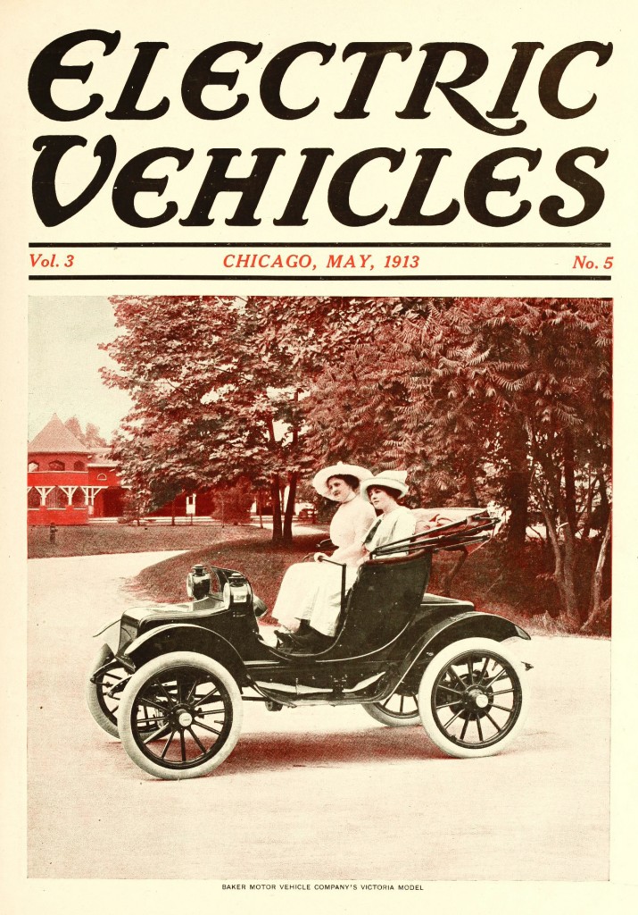 Electric Vehicles Magazine Cover May 1913
