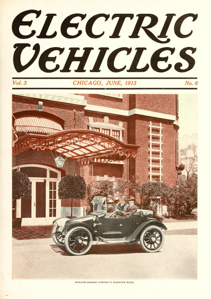 Electric Vehicles Magazine Cover June 1913