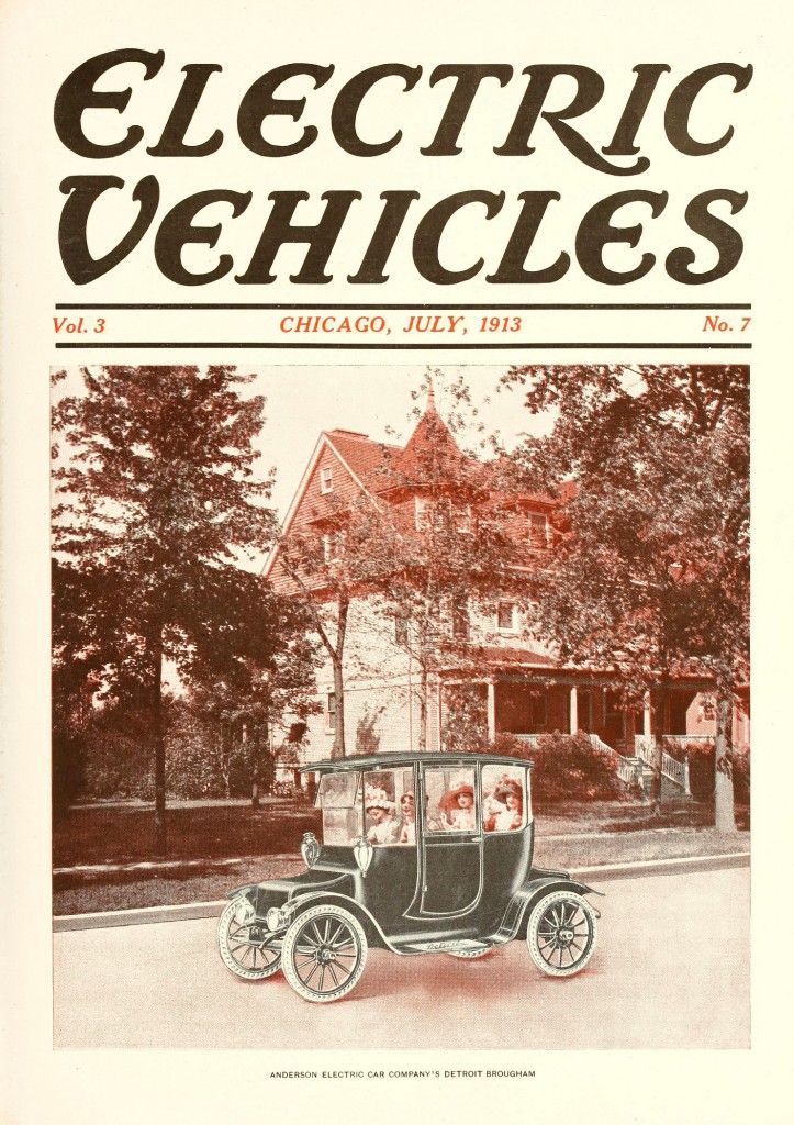 Electric Vehicles Magazine Cover July 1913