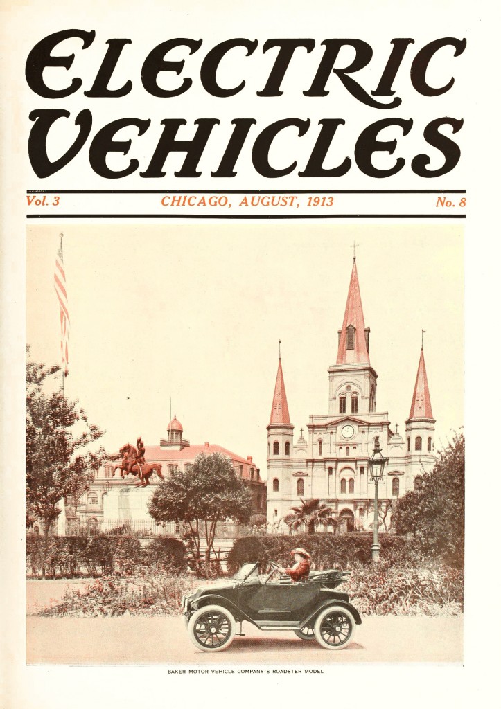 Electric Vehicles Magazine Cover August 1913