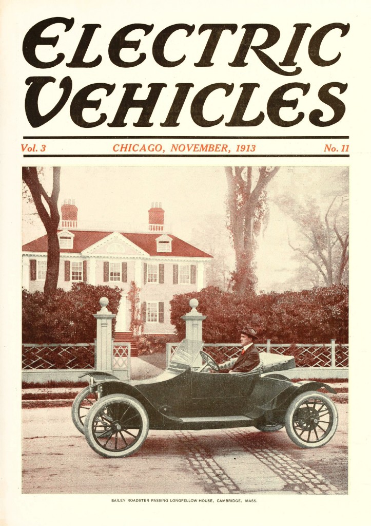 Electric Vehicles Magazine Cover November 1913