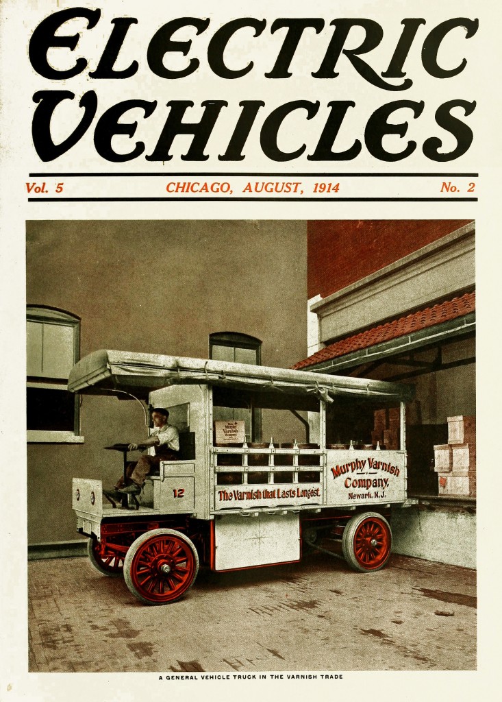Electric Vehicles Magazine Cover August 1914