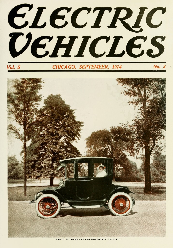 Electric Vehicles Magazine Cover September 1914