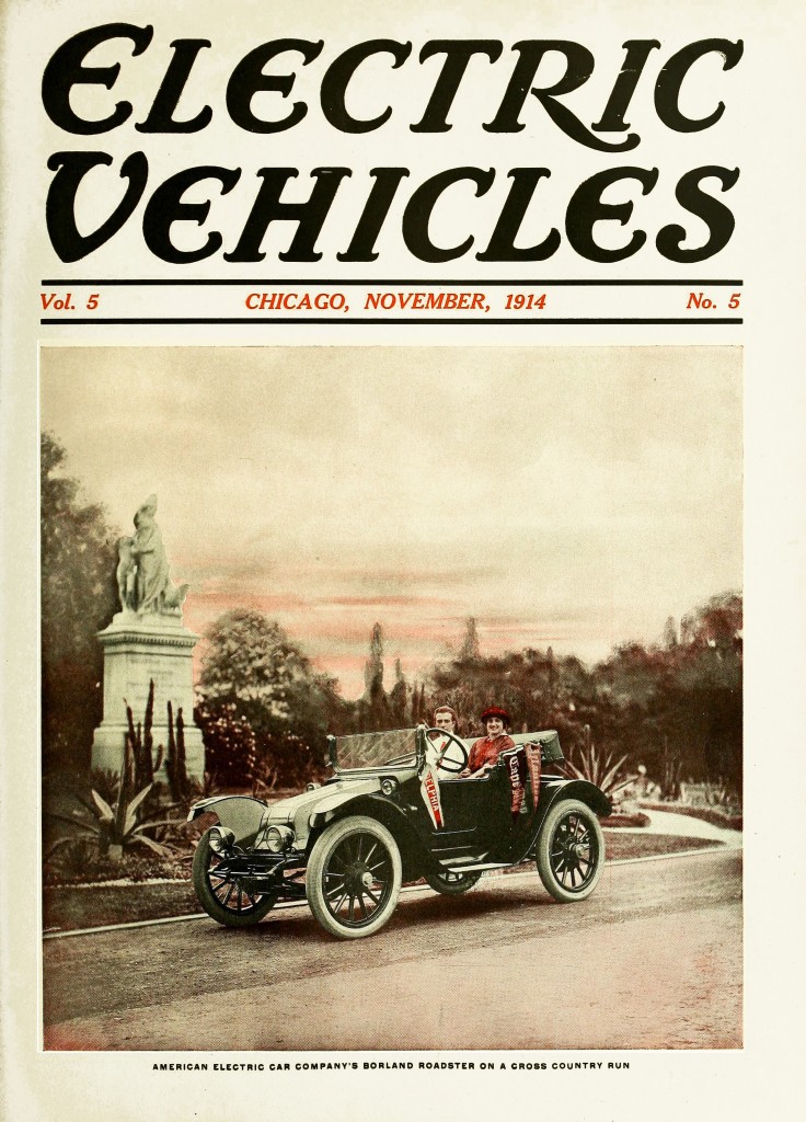 Electric Vehicles Magazine Cover November 1914