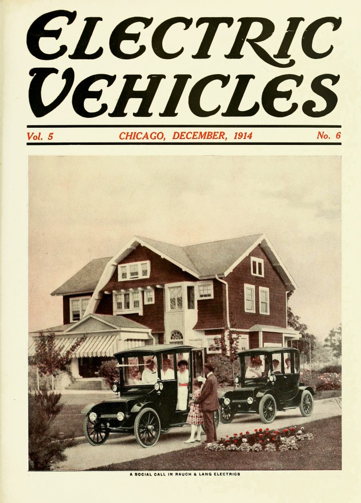 Electric Vehicles Magazine Cover December 1914