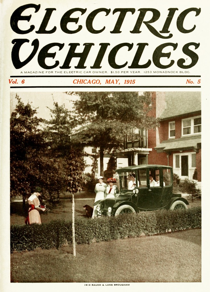 Electric Vehicles Magazine Cover May 1915
