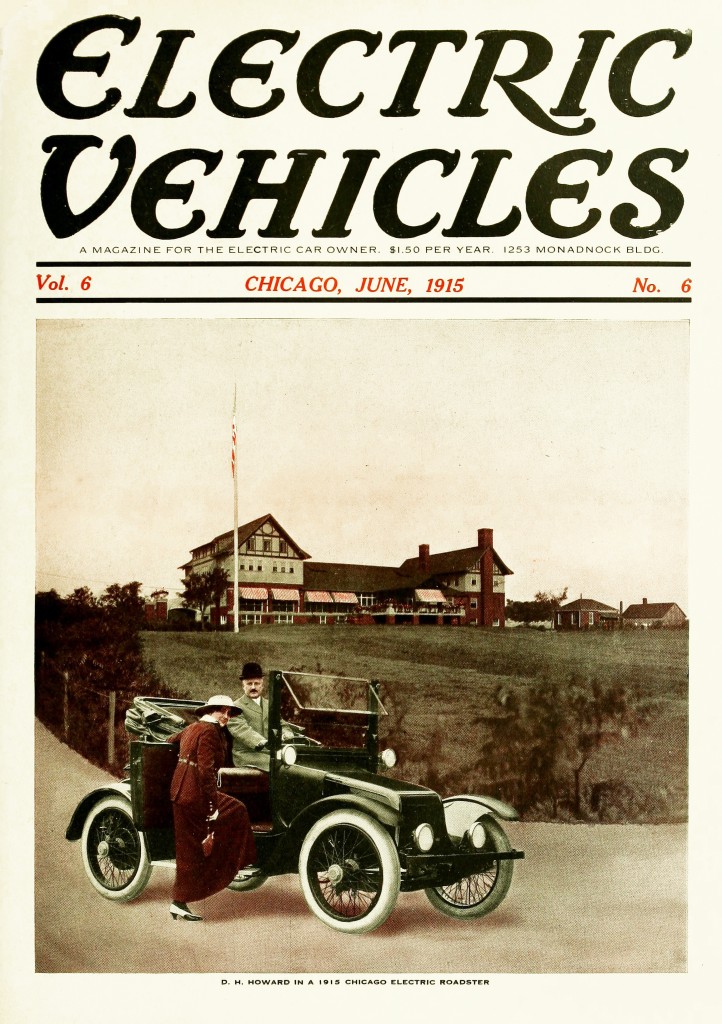 Electric Vehicles Magazine Cover June 1915