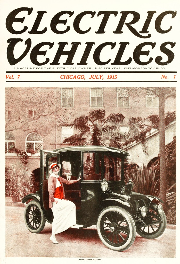 Electric Vehicles Magazine Cover July 1915