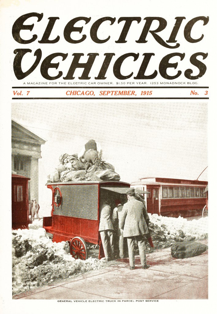 Electric Vehicles Magazine Cover September 1915