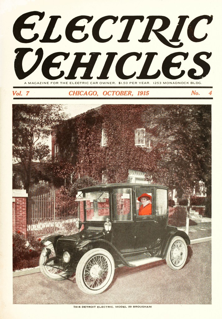 Electric Vehicles Magazine Cover October 1915