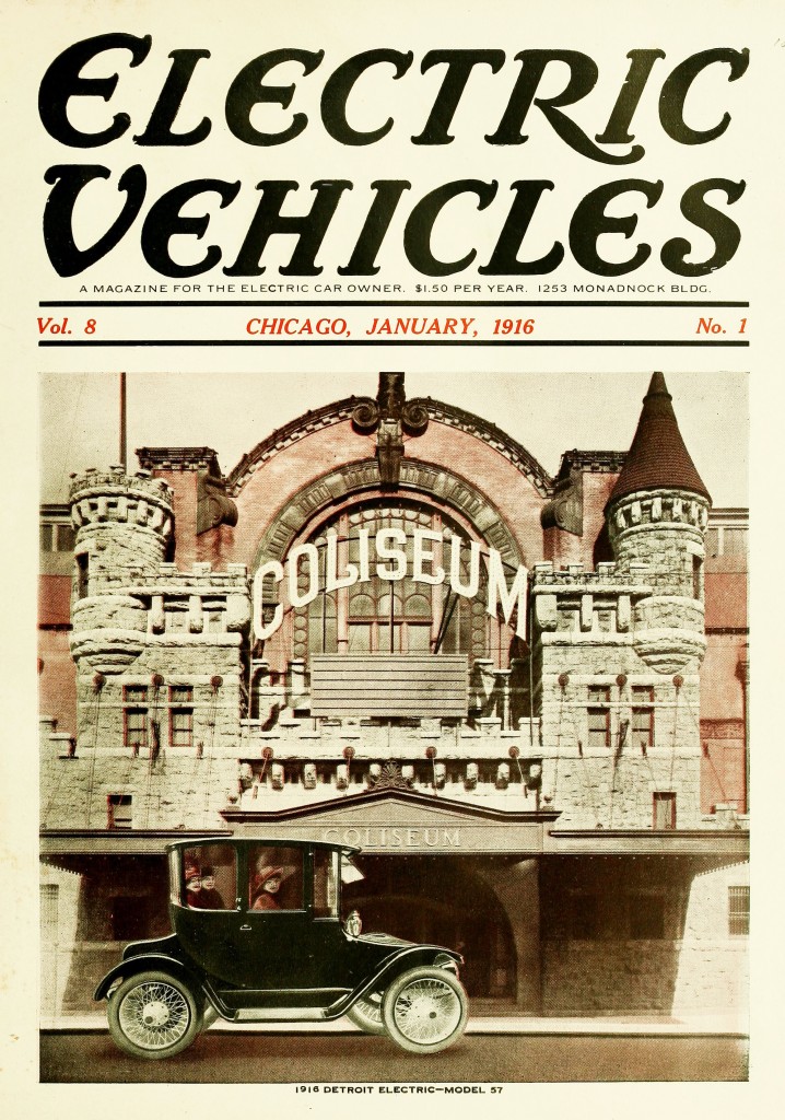 Electric Vehicles Magazine Cover January 1916