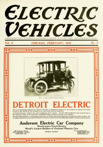 Electric Vehicles Magazine Cover February 1916