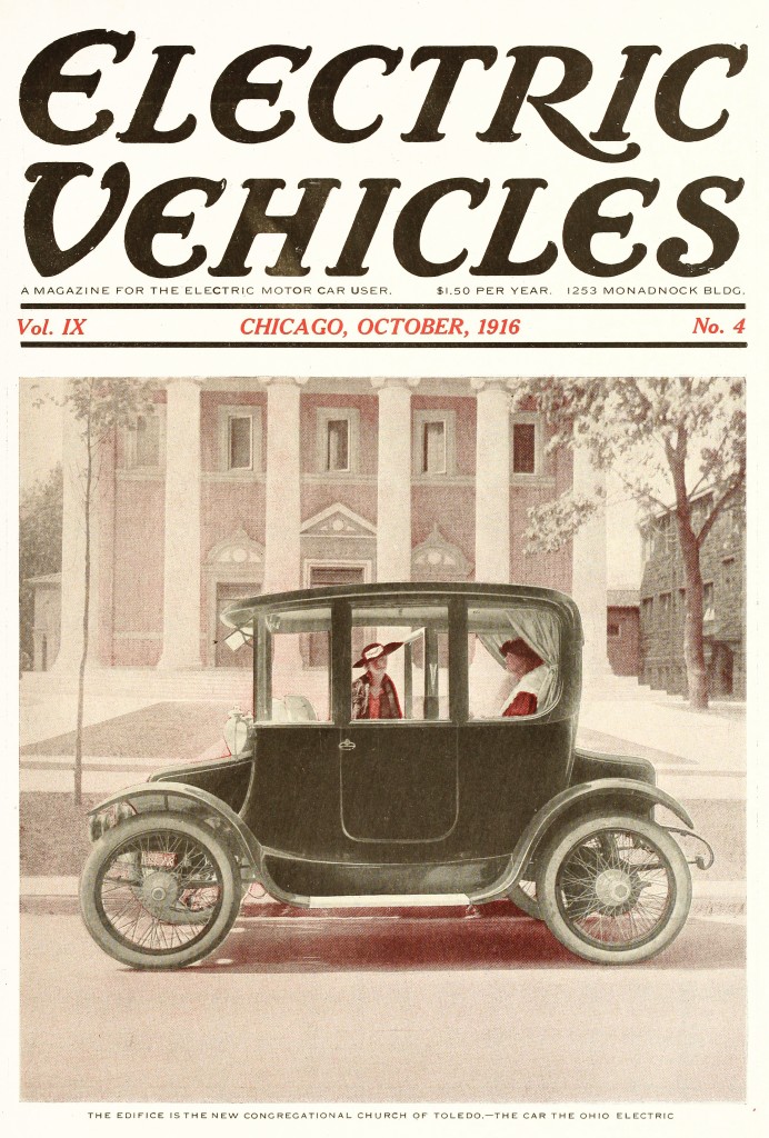 Electric Vehicles Magazine Cover October 1916