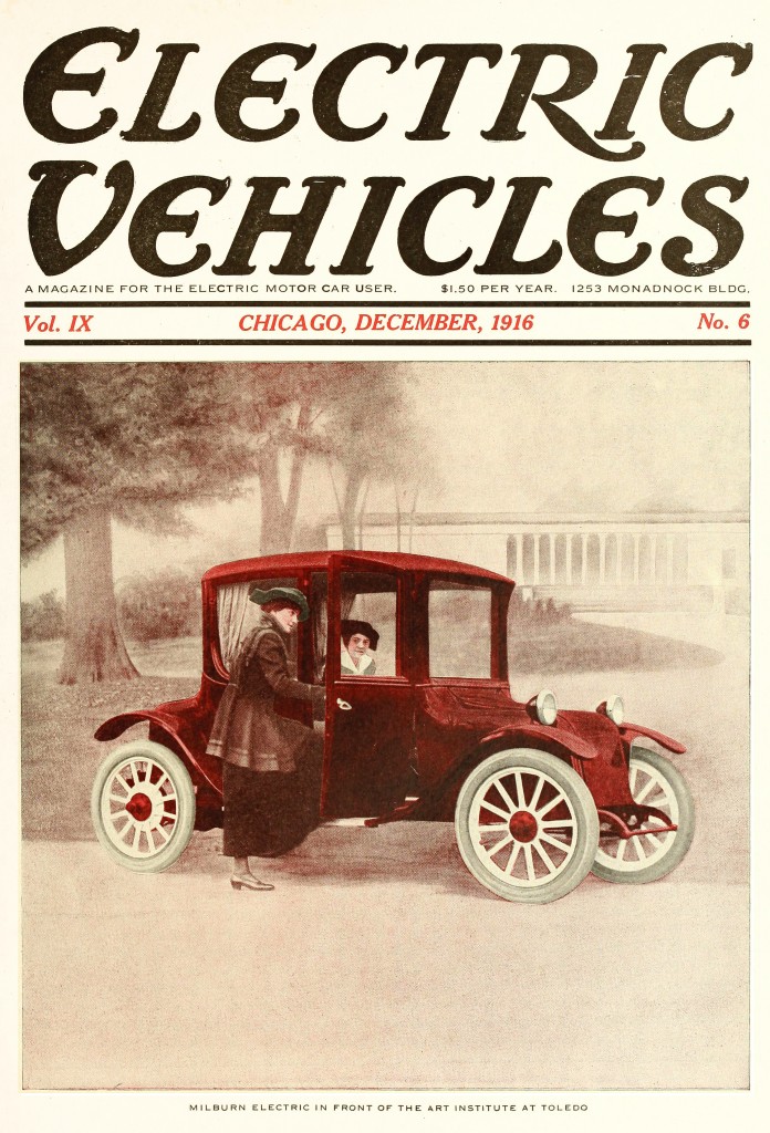 Electric Vehicles Magazine Cover December 1916