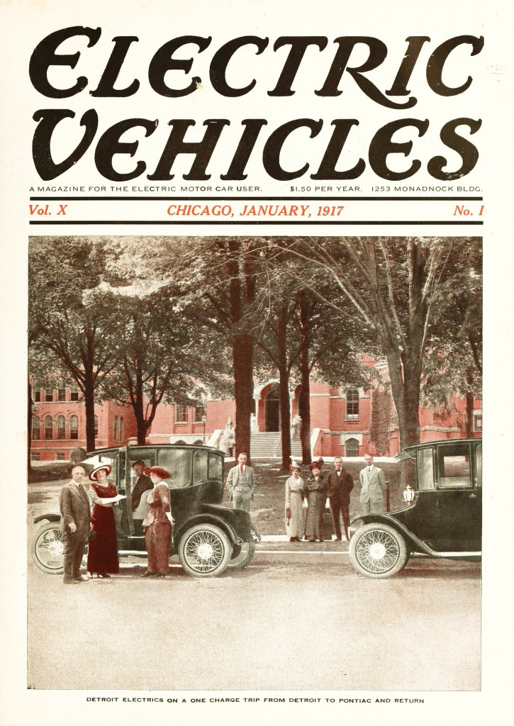 Electric Vehicles Magazine Cover January 1917
