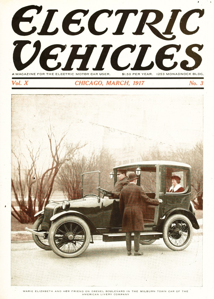 Electric Vehicles Magazine Cover March 1917