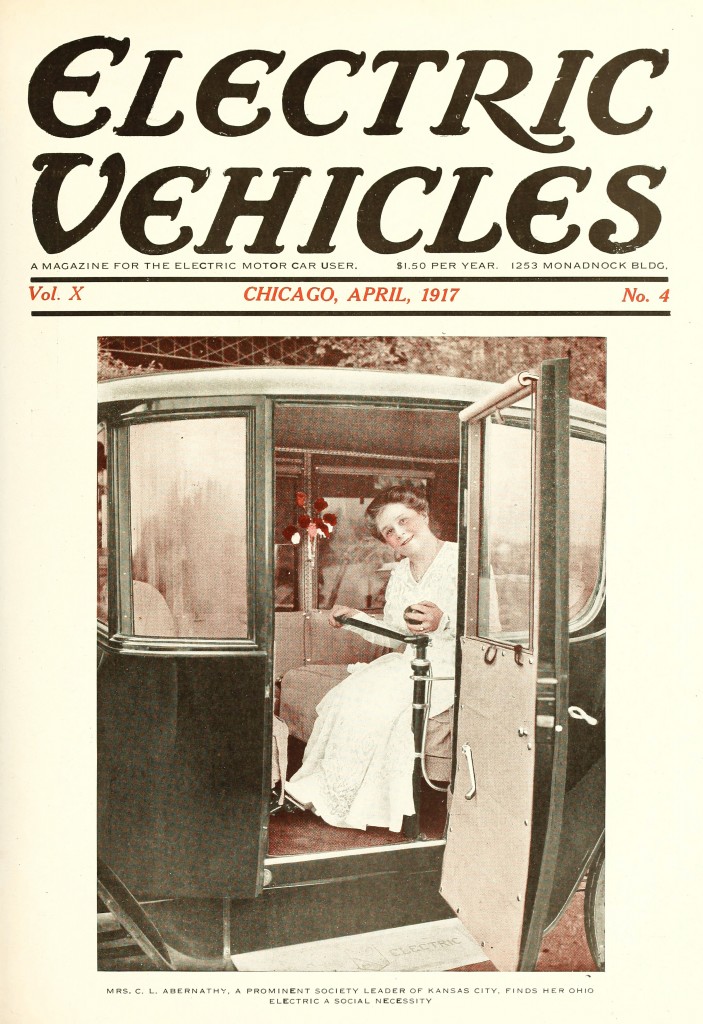 Electric Vehicles Magazine Cover April 1917
