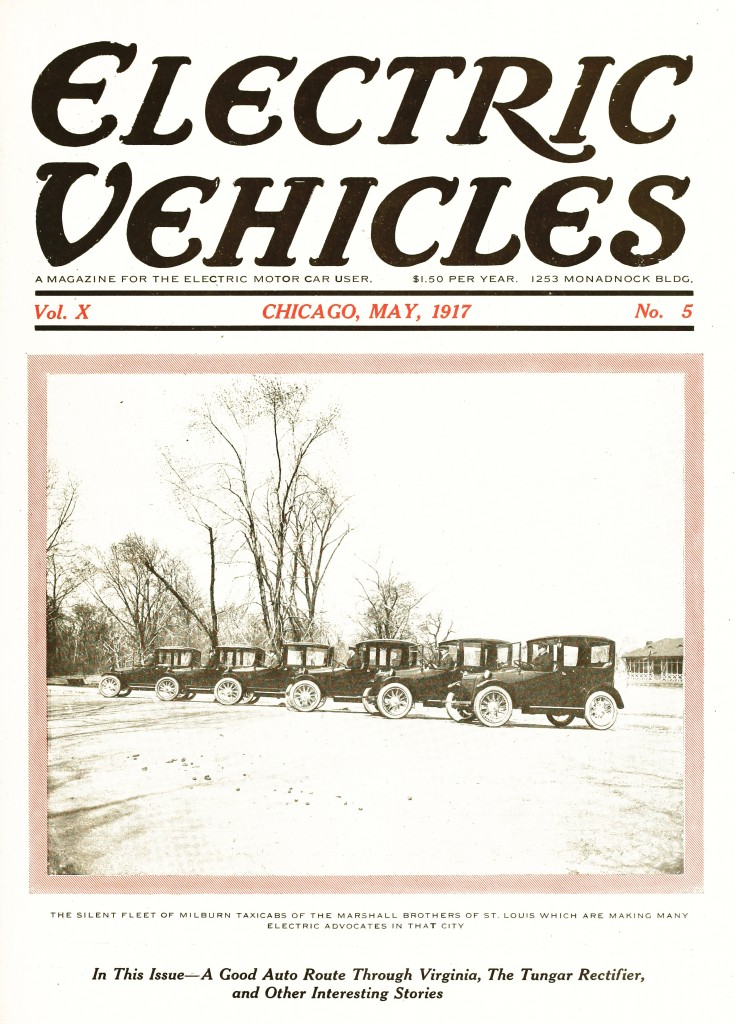 Electric Vehicles Magazine Cover May 1917